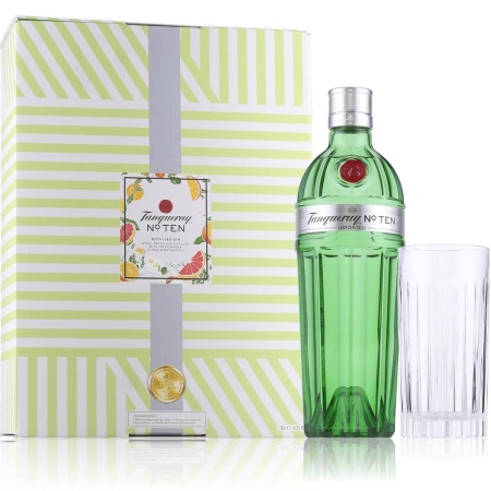 🌾Tanqueray No. Ten Distilled Gin 47,3% Vol. 0,7l in Geschenkbox mit Glas | Spirits Village