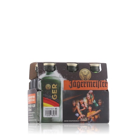 🌾Jägermeister Kräuterlikör EM-Edition 2024 Miniaturen 35% Vol. 9x0,02l | Spirits Village