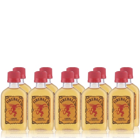 🌾Fireball Cinnamon & Whisky Liqueur Miniaturen 33% Vol. 10x0,05l | Spirits Village