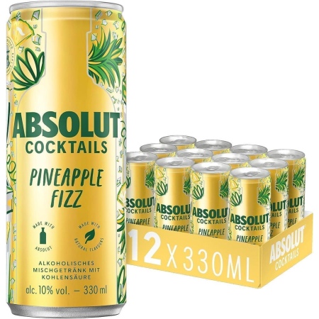 🌾Absolut Cocktails Pineapple Fizz Dose 10% Vol. 12x0,33l | Spirits Village