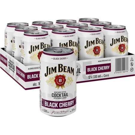 🌾Jim Beam Black Cherry Dose 10% Vol. 12x0,33l | Spirits Village