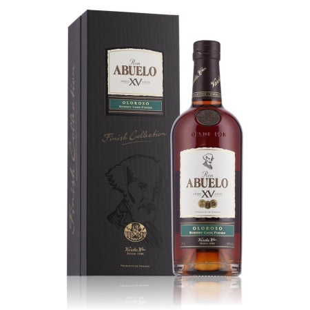 🌾Abuelo 15 Years Oloroso Sherry Cask Finish Rum 40% Vol. 0,7l in Geschenkbox | Spirits Village