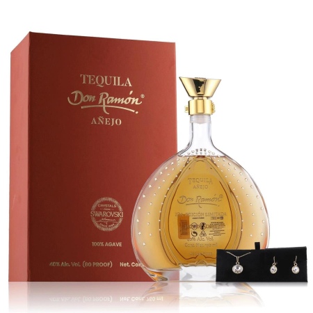 🌾Don Ramon Tequila Anejo Limited Edition 40% Vol. 0,75l in Geschenkbox mit SWAROVSKI-Accessoires | Spirits Village