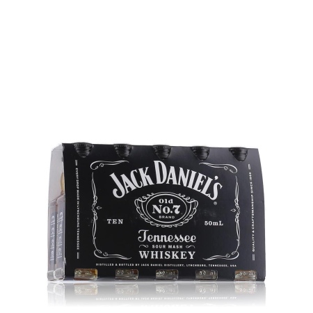 🌾Jack Daniel's Old No. 7 Tennessee Whiskey Glas Miniaturen 40% Vol. 10x0,05l | Spirits Village