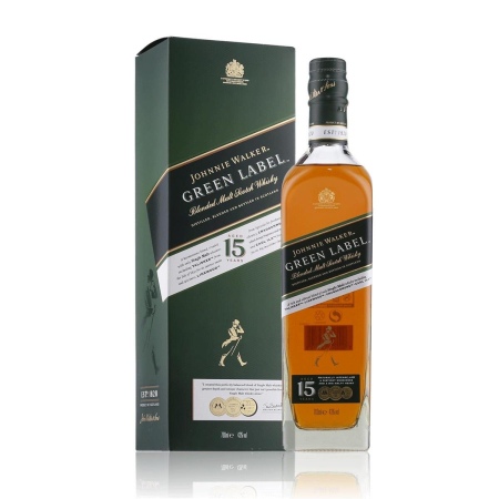 🌾Johnnie Walker Green Label 15 Years Whisky 43% Vol. 0,7l in Geschenkbox | Spirits Village